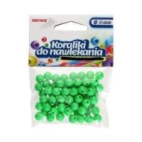Opakowanie Koraliki do nawlekania zielone + sznurek 8mm 16