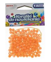 Opakowanie Koraliki do nawlekania złote + sznurek 6mm 16g