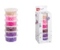 Opakowanie Koraliki do zaprasowywania róż-fiolet 6 kolorów