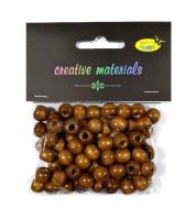 Opakowanie Koraliki drewniane brąz 10mm 25g
