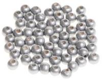 Koraliki drewniane do nawlekania srebrne 10mm 60sz. Wydawca: Brewis. SmakLiter.pl Opakowanie Koraliki drewniane do nawlekania srebrne 10mm 60sz