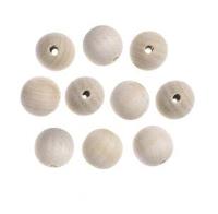 Opakowanie Koraliki drewniane kulki 25mm 10szt