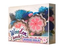 Opakowanie Koraliki drewniane małe niebieskie