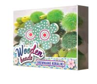 Opakowanie Koraliki drewniane małe zielone