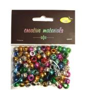 Opakowanie Koraliki metalowe 6mm 36g 150szt MIX
