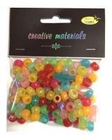 Opakowanie Koraliki świecące w ciemności 6mm 39g 150szt MIX