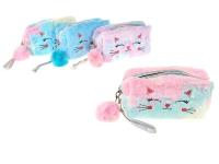 Opakowanie Kosmetyczka pluszowa z pomponem 18x11x7cm MIX