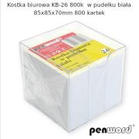 Opakowanie Kostka biurowa w pudełku biała 85x85x70mm 800K