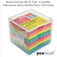 Opakowanie Kostka biurowa w pudełku kolorowa 85x85x70mm 720K