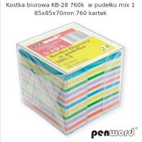 Opakowanie Kostka biurowa w pudełku mix 85x85x70mm 760K