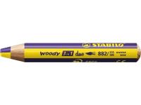 Opakowanie Kredka Woody 3w1 Duo żółty/fiolet (5szt)