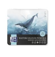 Opakowanie Kredki akwarelowe Metal Box 24 kolory