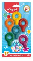 Kredki Baby Colorpeps Early Age blister 6szt. Wydawca: Maped. SmakLiter.pl Opakowanie Kredki Baby Colorpeps Early Age blister 6szt