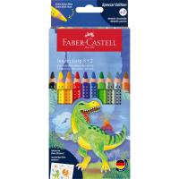 Opakowanie Kredki Jumbo Grip Dinozaury 8 kol. FABER CASTELL