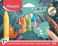 Kredki Jumbo Jungle Fever świecowe 12szt MAPED. Wydawca: Maped. SmakLiter.pl Opakowanie Kredki Jumbo Jungle Fever świecowe 12szt MAPED