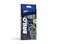 Opakowanie Kredki metalizowane trójkątne z temperówką 12szt