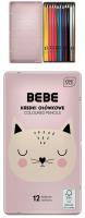 Opakowanie Kredki ołówkowe 12 kolorów BB Girl