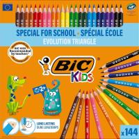 Kredki ołówkowe Kids Evolution Triangle 144kol BIC. Wydawca: Bic. SmakLiter.pl Opakowanie Kredki ołówkowe Kids Evolution Triangle 144kol BIC