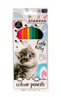 Kredki ołówkowe Kitty 12 kolorów 12 sztuk. Wydawca: Starpak. SmakLiter.pl Opakowanie Kredki ołówkowe Kitty 12 kolorów 12 sztuk