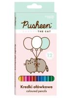 Kredki ołówkowe trójkątne 12 kolorów, Pusheen. Wydawca: St. Majewski. SmakLiter.pl Opakowanie Kredki ołówkowe trójkątne 12 kolorów, Pusheen