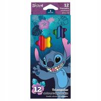 Kredki ołówkowe trójkątne Disney Core Stitch 12 kolorów. Wydawca: Patio. SmakLiter.pl Opakowanie Kredki ołówkowe trójkątne Disney Core Stitch 12 kolorów