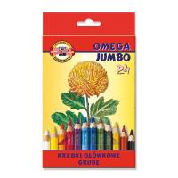 Kredki Omega Jumbo 24 kolory. Wydawca: Koh-I-Noor. SmakLiter.pl Opakowanie Kredki Omega Jumbo 24 kolory