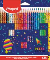 Kredki Pixel 24szt MAPED. Wydawca: Maped. SmakLiter.pl Opakowanie Kredki Pixel 24szt MAPED