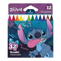 Kredki świecowe Disney Core Stitch 12 kolorów. Wydawca: Patio. SmakLiter.pl Opakowanie Kredki świecowe Disney Core Stitch 12 kolorów