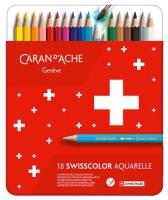 Opakowanie Kredki Swisscolor Aquarelle sześciokątne 18szt