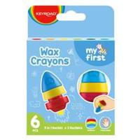 Opakowanie Kredki woskowe KEYROAD 2 Rockets 6 kolorów