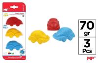 Opakowanie Kredki woskowe kształt samochodów 3kol 3szt