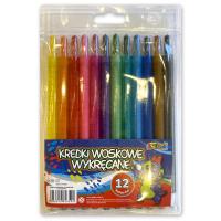 Opakowanie Kredki woskowe wykręcane Dino Penmate kolori 12 kolorów