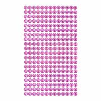 Opakowanie Kryształki samoprzylepne 6mm 260szt.pink