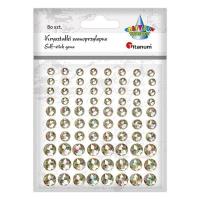 Opakowanie Kryształki samoprzylepne fasetowane złote 80szt