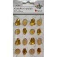 Opakowanie Kryształki samoprzylepne kamyki złote mix 16szt