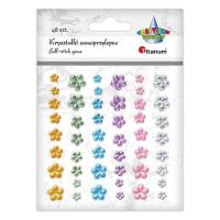 Opakowanie Kryształki samoprzylepne kwiaty 48szt