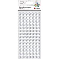 Opakowanie Kryształki samoprzylepne markizy 24szt srebrne