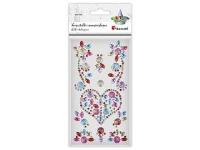 Opakowanie Kryształki samoprzylepne serce mix 10szt