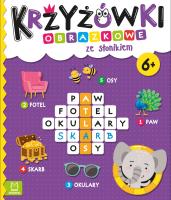 Krzyżówki obrazkowe ze słonikiem. Autor: Beata Karlik. SmakLiter.pl Okładka książki Krzyżówki obrazkowe ze słonikiem