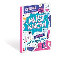Książeczka A4 Must Know Chemia. Autor: Opracowanie zbiorowe. SmakLiter.pl Okładka książki Książeczka A4 Must Know Chemia