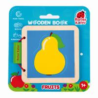 Książeczka drewniana edukacyjna Owoce. Wydawca: Roter Kafer. SmakLiter.pl Opakowanie Książeczka drewniana edukacyjna Owoce
