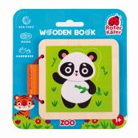 Książeczka drewniana edukacyjna Zoo. Wydawca: Roter Kafer. SmakLiter.pl Opakowanie Książeczka drewniana edukacyjna Zoo