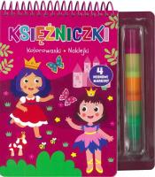 Księżniczki. Kolorowanki, naklejki, 4 neonowe markery. Autor:   Praca zbiorowa. SmakLiter.pl Okładka książki Księżniczki. Kolorowanki, naklejki, 4 neonowe markery