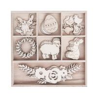 Opakowanie Kształty z drewna Wielkanoc 2  35 szt.