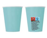 Opakowanie Kubeczki papierowe jasnoniebieskie 270ml 8szt