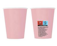 Opakowanie Kubeczki papierowe jasnoróżowe 270ml 8szt