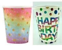Opakowanie Kubeczki papierowe kropki 250ml 6szt