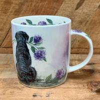 Opakowanie Kubek M45 Labrador z kwiatami