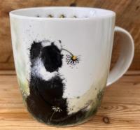 Opakowanie Kubek M46 Pies Border collie i kwiaty