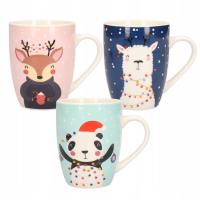 Opakowanie Kubek świąteczny z uchem 340ml zwierzęta mix